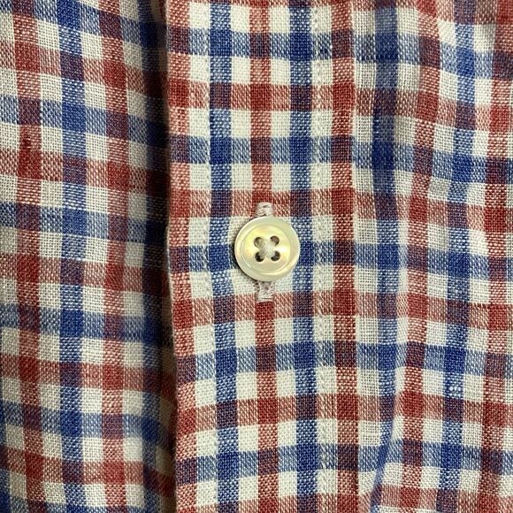 Vineyard‎ Vines Men's Slim Murray Plaid Linen Shirt Size M Preppy Old Money ACK - Picture 8 of 12
